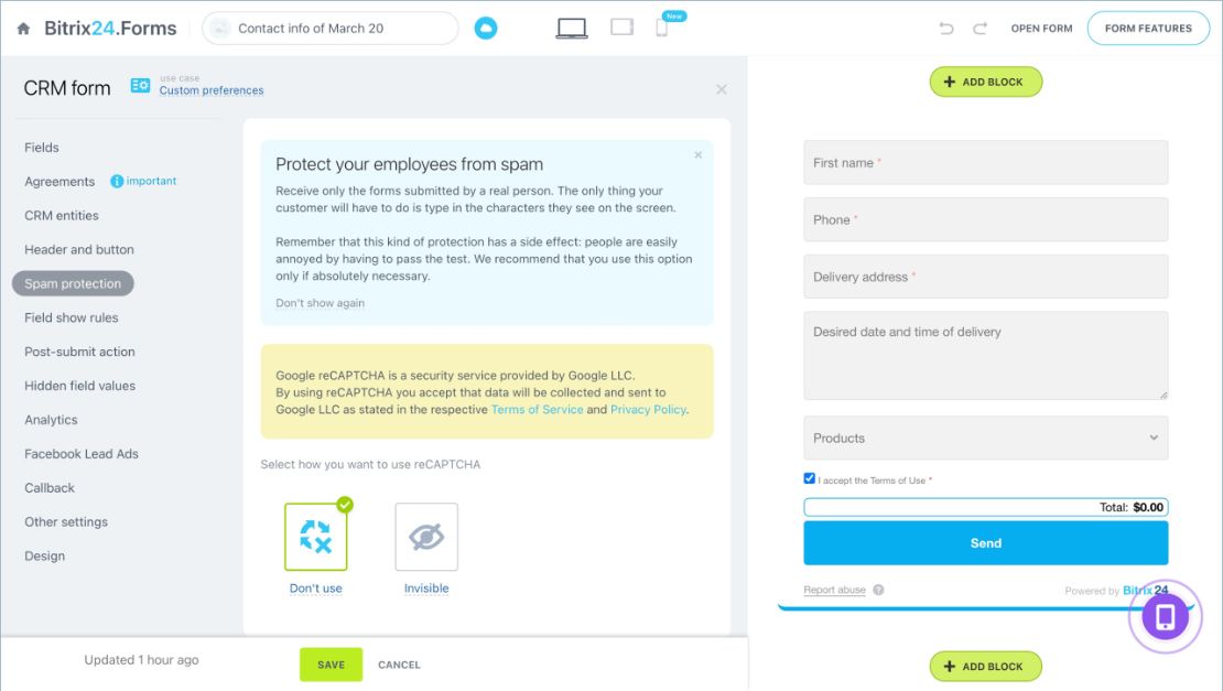 CRM форм үүсгэх болон тохируулах