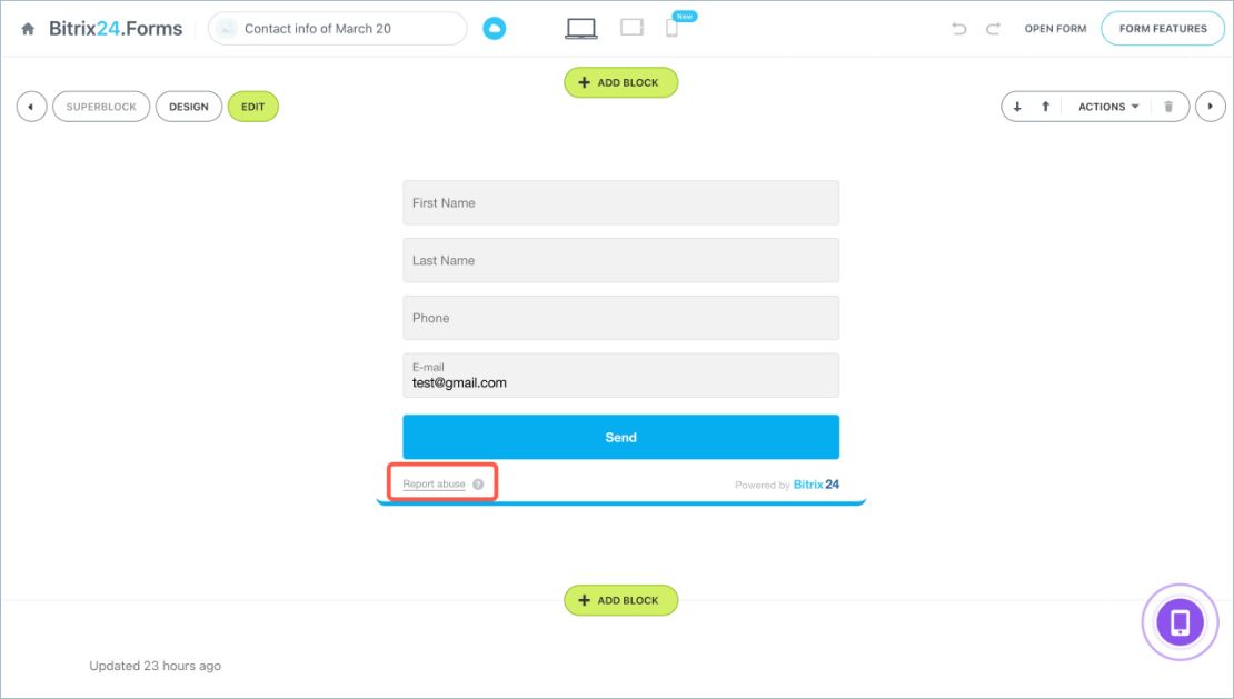 CRM форм үүсгэх болон тохируулах